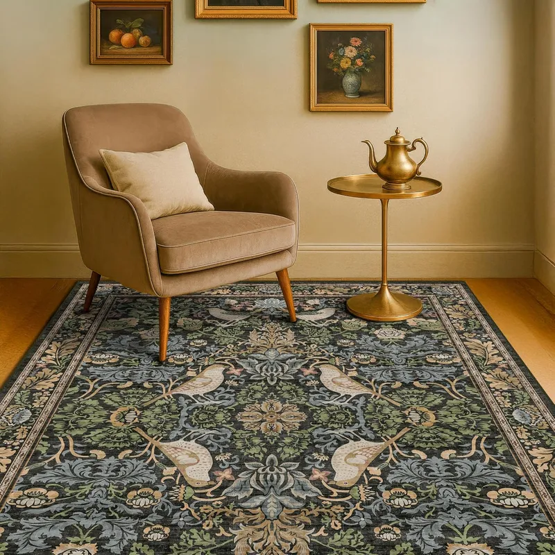 Hazo Haus Washable 4×6 Area Rug for Living Room